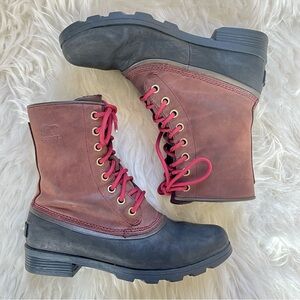 Sorel Emelie 1964 Waterproof Leather Lace Up Boot